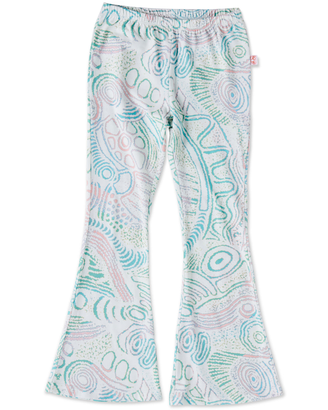 Tjala Tjukurpa Pastel Organic Cotton Flare Leggings