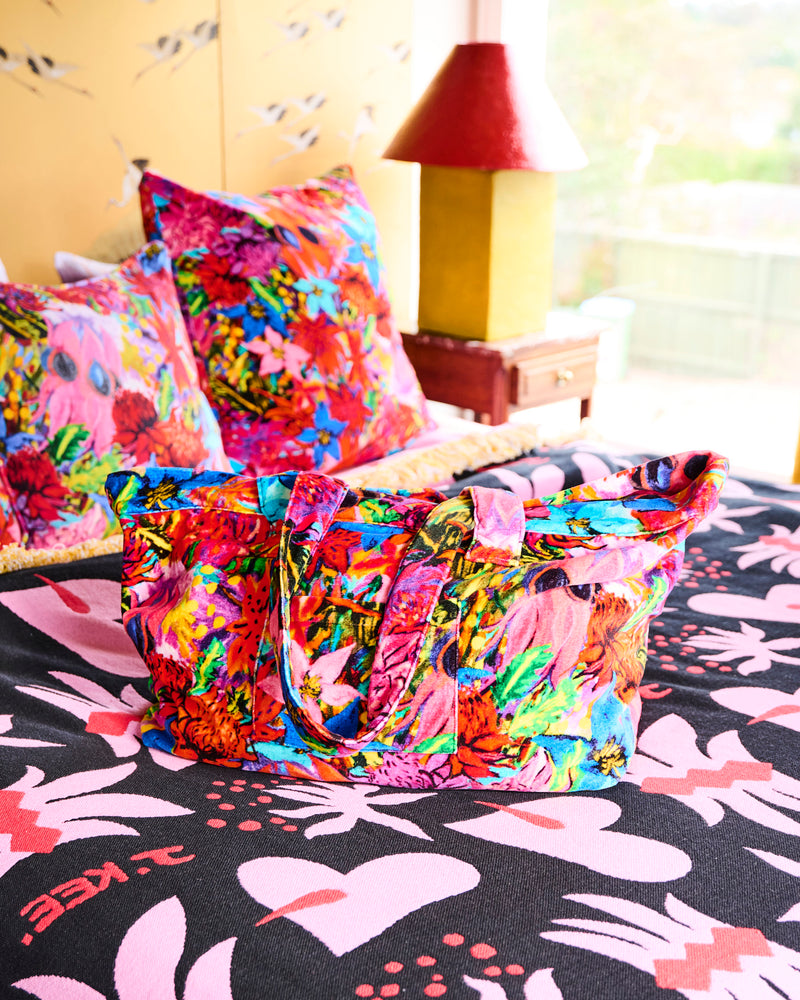 Kip&Co x Jenny Kee Growing The Peace Velvet Oversized Bag