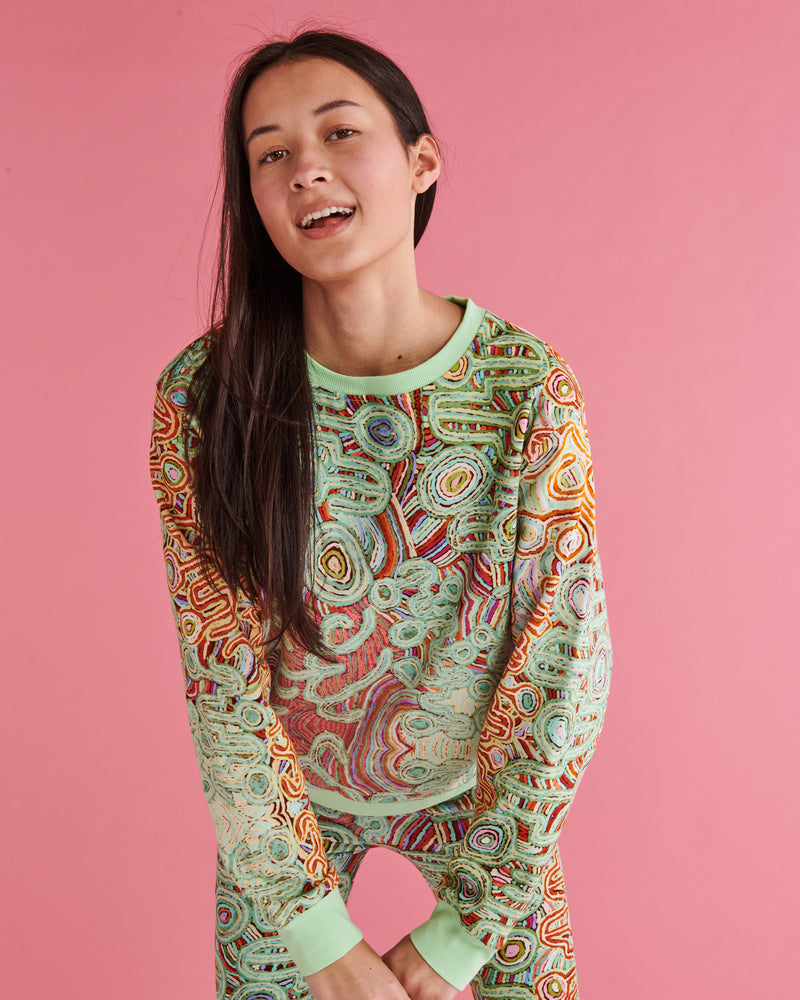 Ngayuku Ngura Sage Adult Organic Cotton Sweater