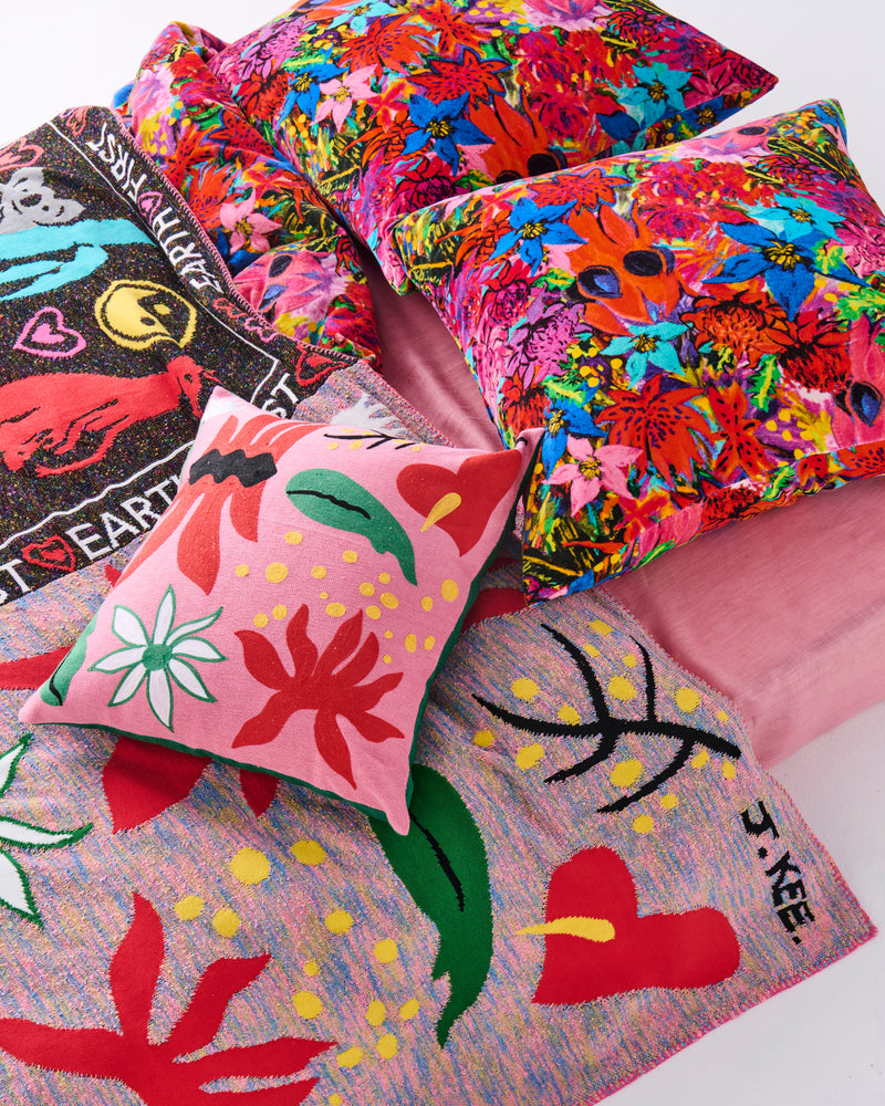 Kip&Co x Jenny Kee Our Sunburnt Country Embroidered Cushion
