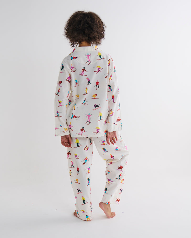 Snow Bunnies Flannelette Adult Long Sleeve Shirt & Pant Pyjama Set