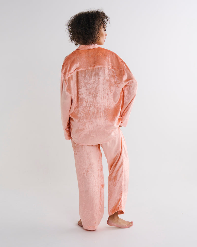 Fairy Floss Crush Adult Velvet Long Sleeve Shirt & Pant Pyjama Set