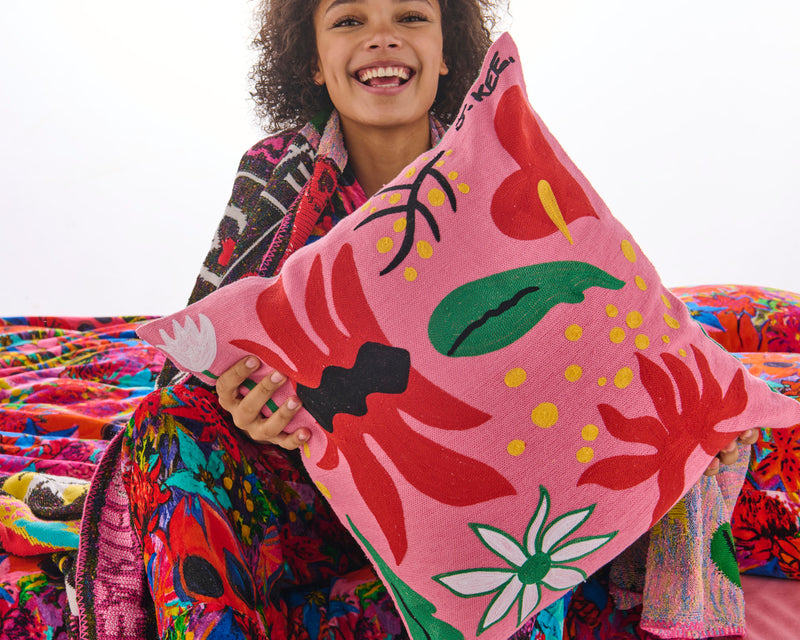 Kip&Co x Jenny Kee Our Sunburnt Country Embroidered Cushion