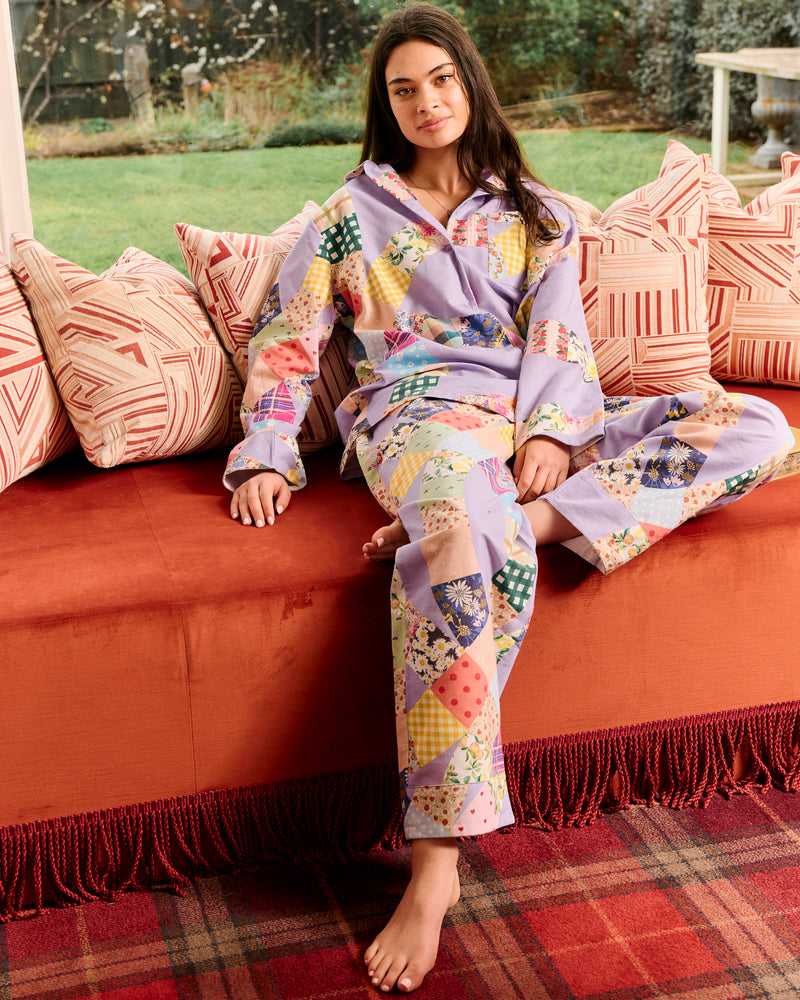 Cosy Cabin Flannelette Adult Long Sleeve Shirt & Pant Pyjama Set