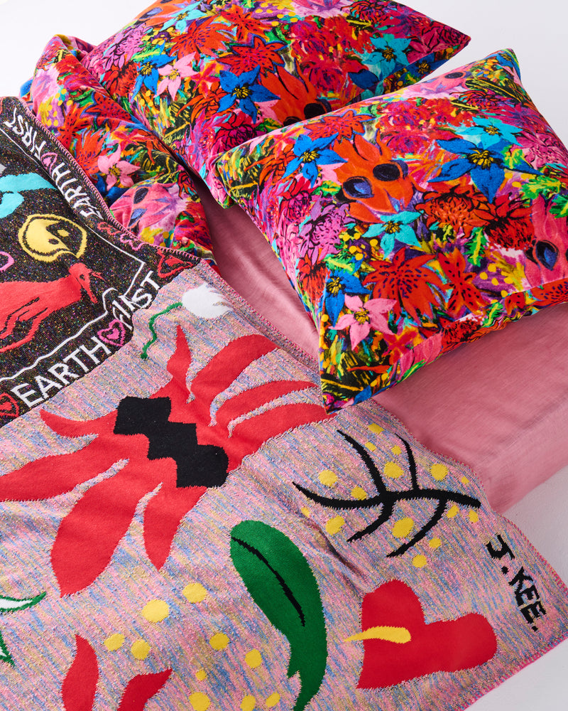 Kip&Co x Jenny Kee Growing The Peace Velvet European Pillowcases