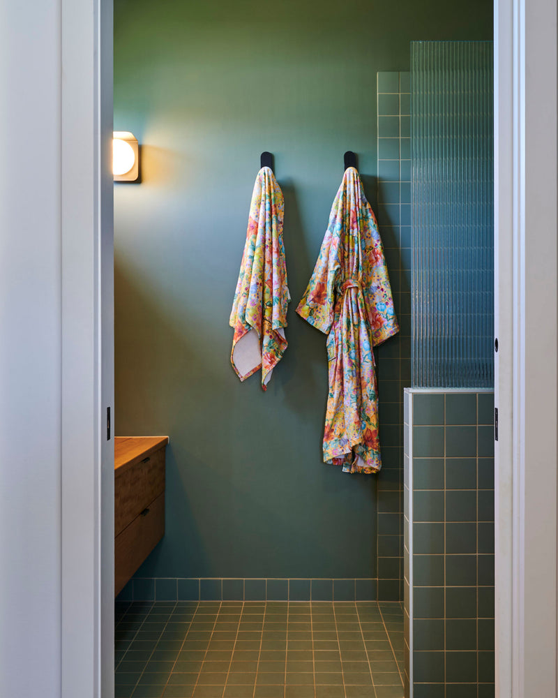 Abundance Marigold Printed Terry Bath Robe