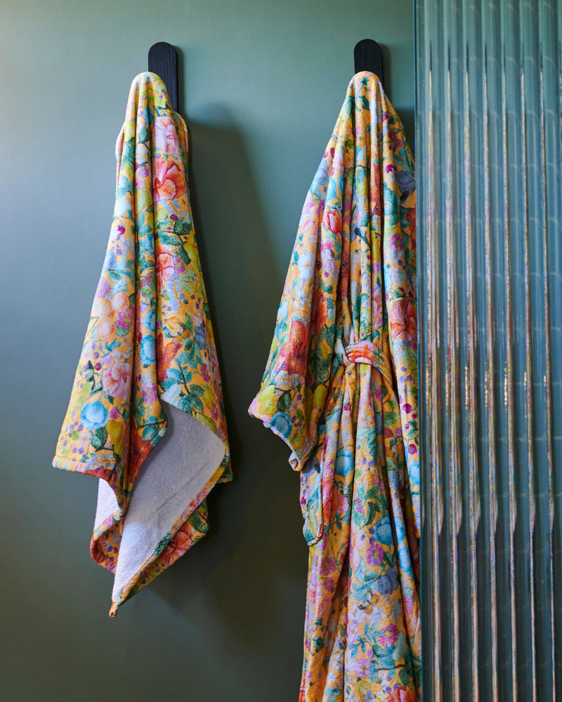 Abundance Marigold Printed Terry Bath Robe