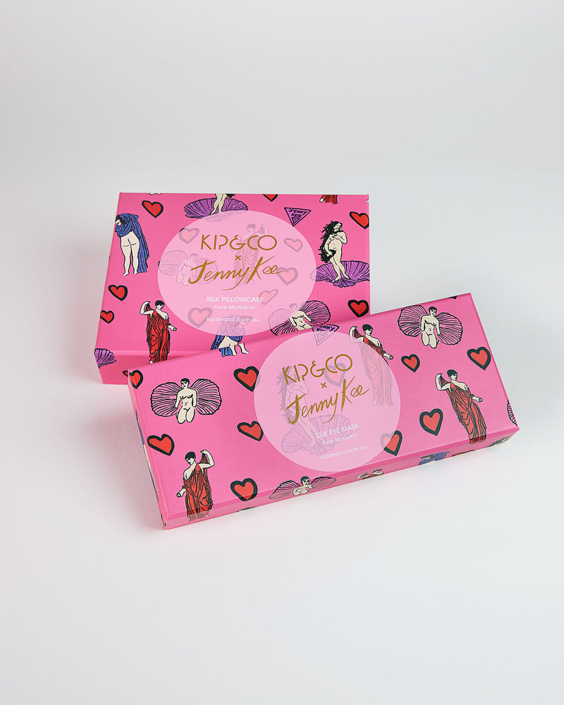 Kip&Co x Jenny Kee Pretty In Pink Silk Pillowcase