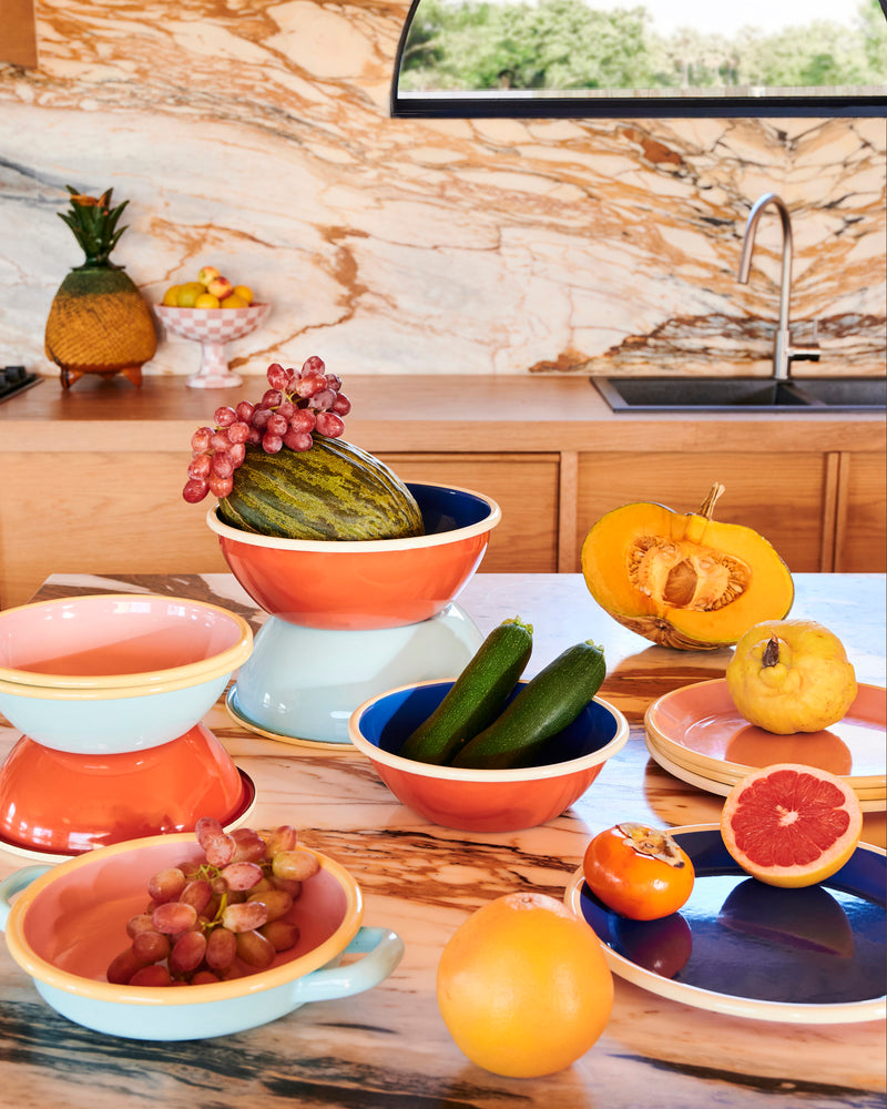 Nomad Block Colour Enamel Salad Bowl