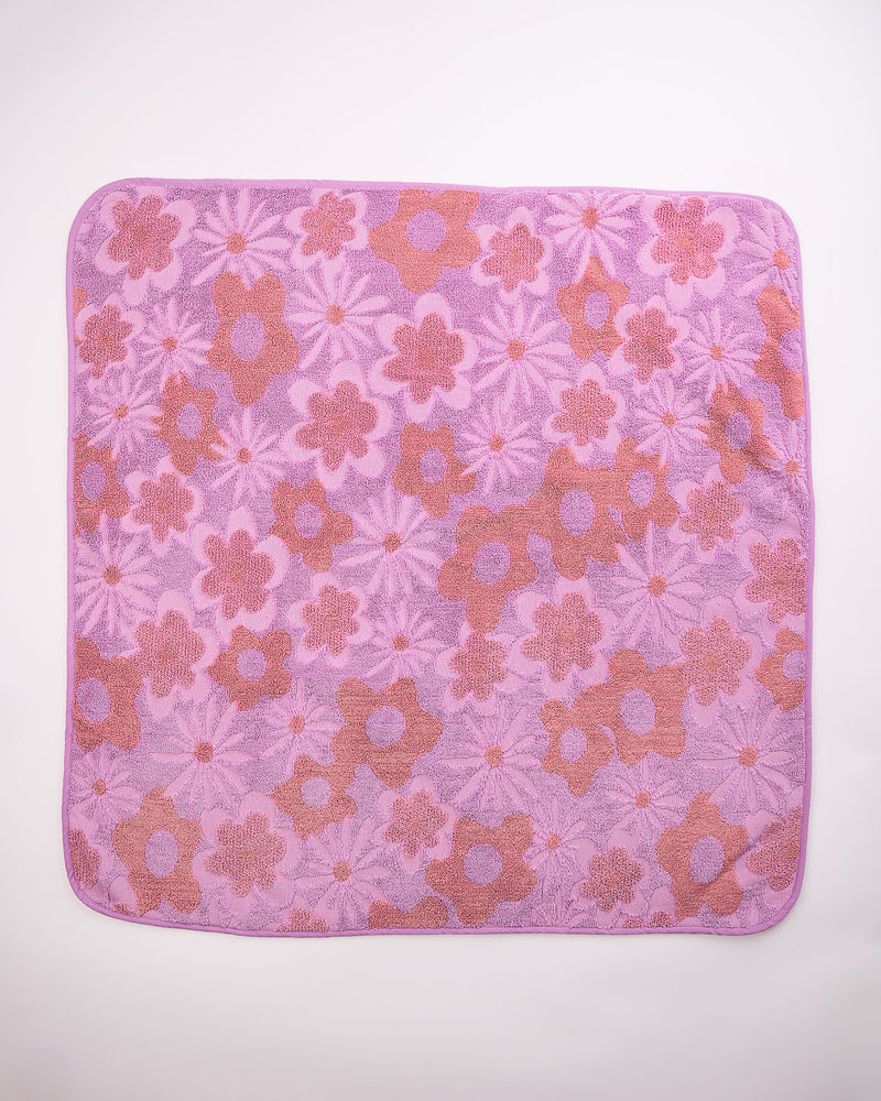 Peach Fleur Terry Baby Towel