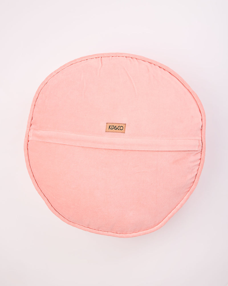 Rosette Velvet Pea Cushion