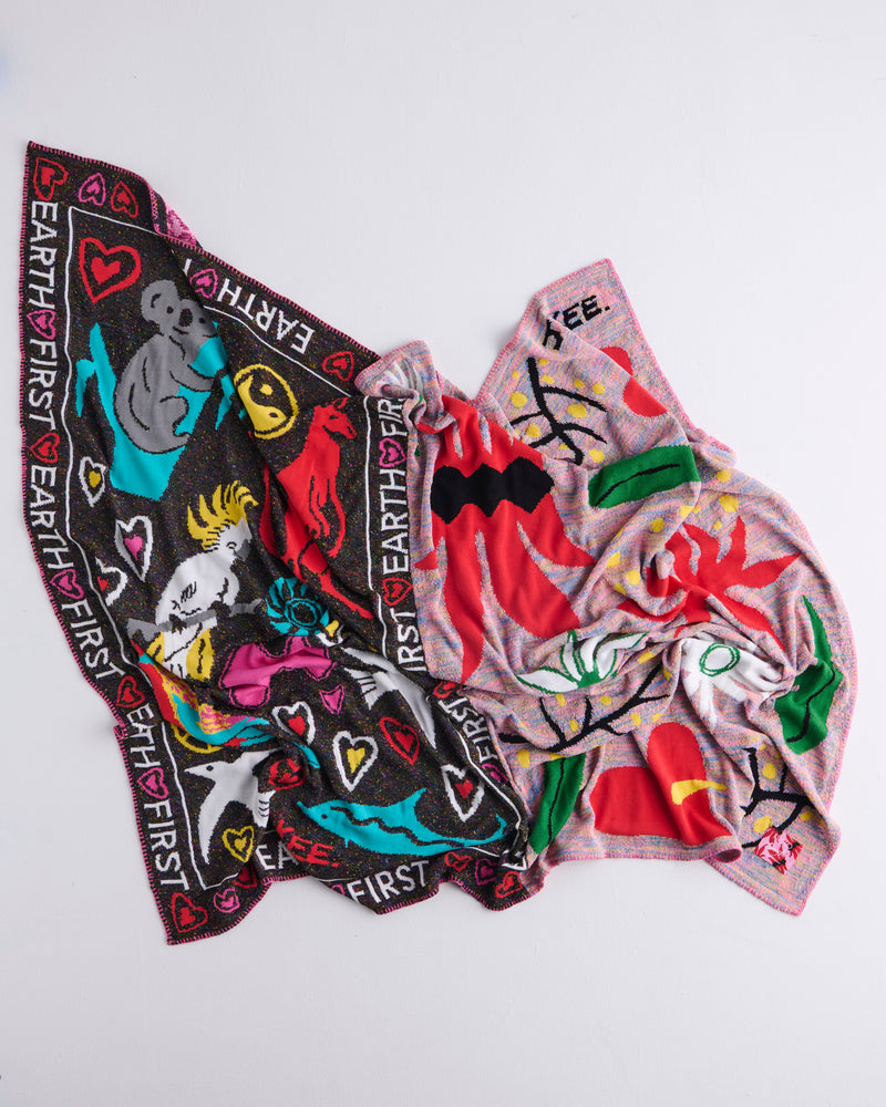 Kip&Co x Jenny Kee Our Precious Planet Knitted Blanket