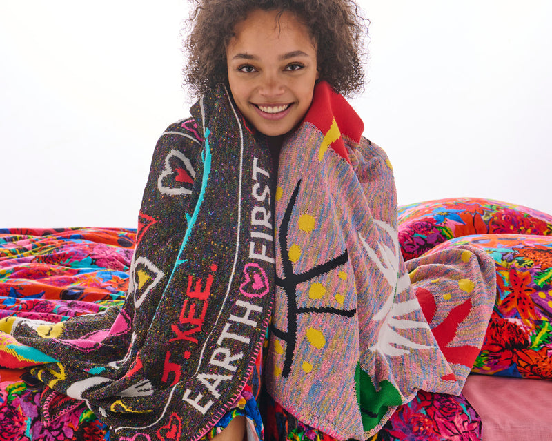Kip&Co x Jenny Kee Our Precious Planet Knitted Blanket