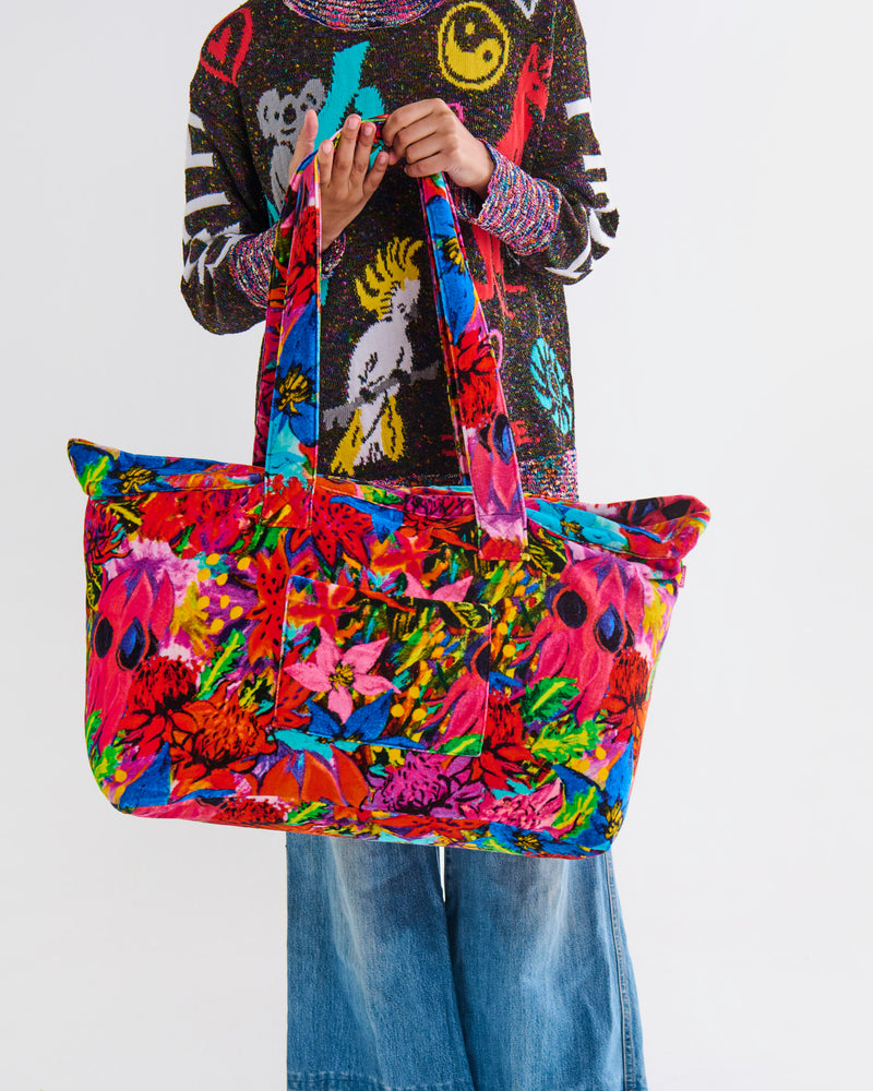 Kip&Co x Jenny Kee Growing The Peace Velvet Oversized Bag