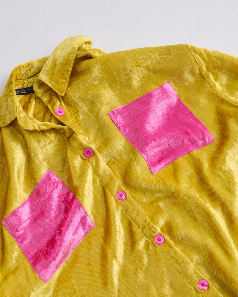 Goldie Adult Velvet Long Sleeve Shirt & Pant Pyjama Set
