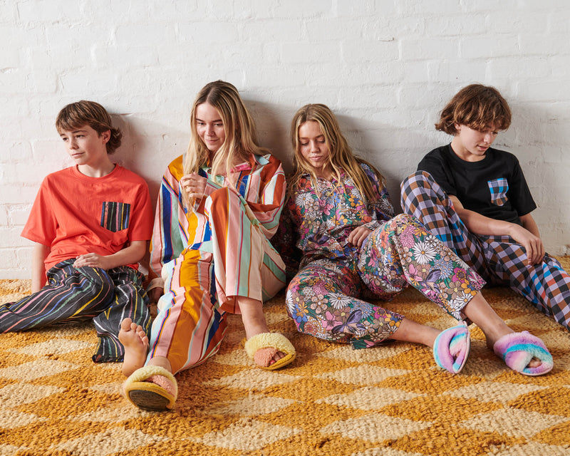 Drawn Up Teen Organic Cotton Tee & Pant Pyjama Set