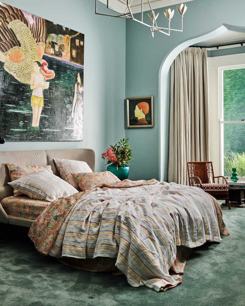 Portofino Stripe Linen European Pillowcases