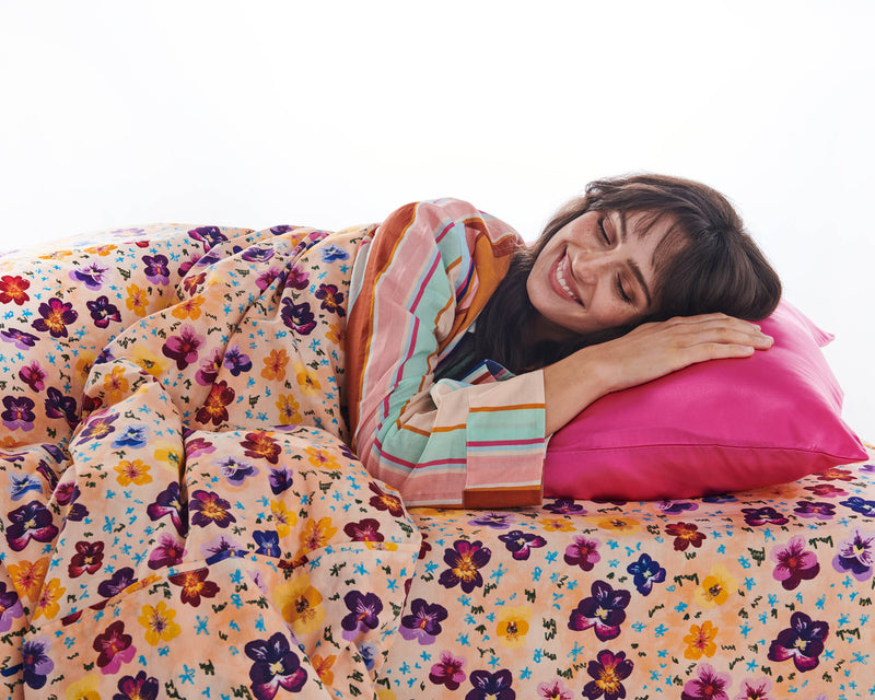 Pansy Organic Cotton Fitted Sheet