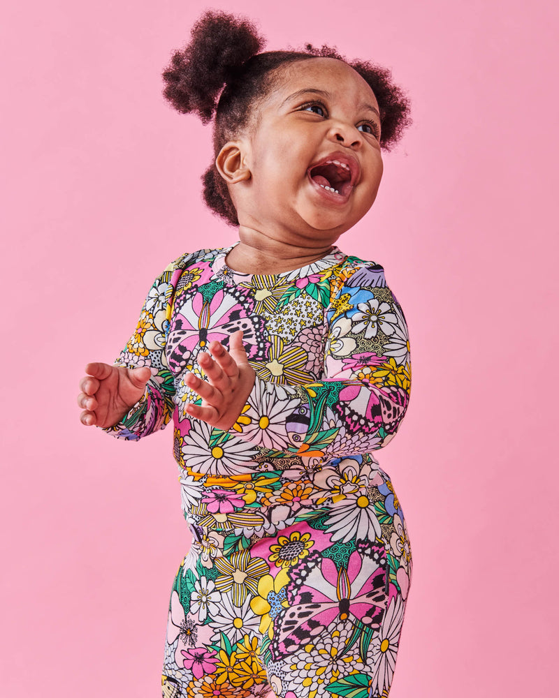 Bliss Floral Organic Drop Crotch Pant