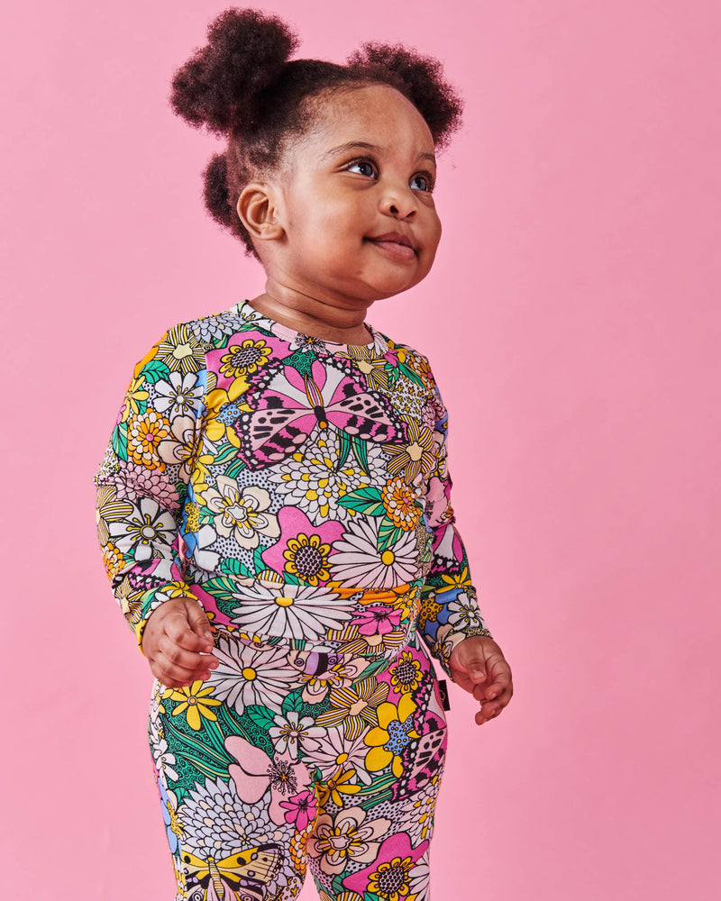 Bliss Floral Organic Drop Crotch Pant