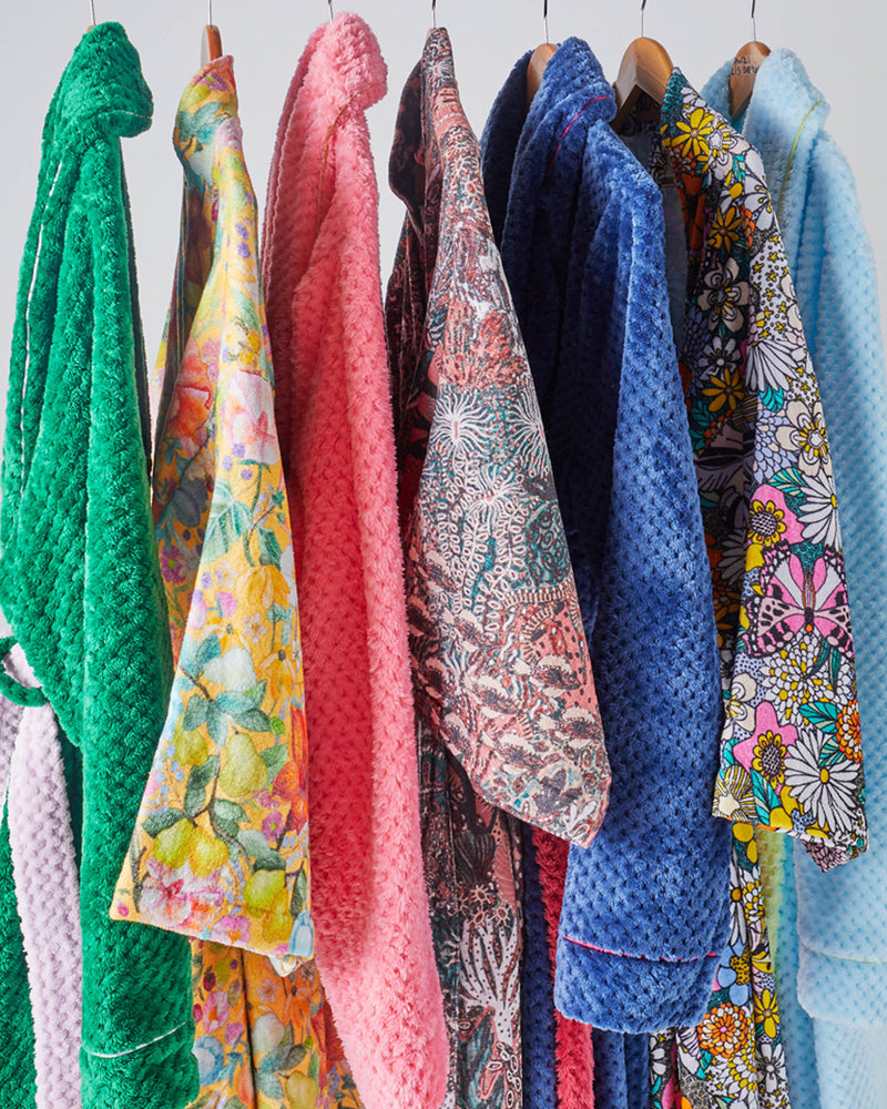Abundance Marigold Printed Terry Bath Robe