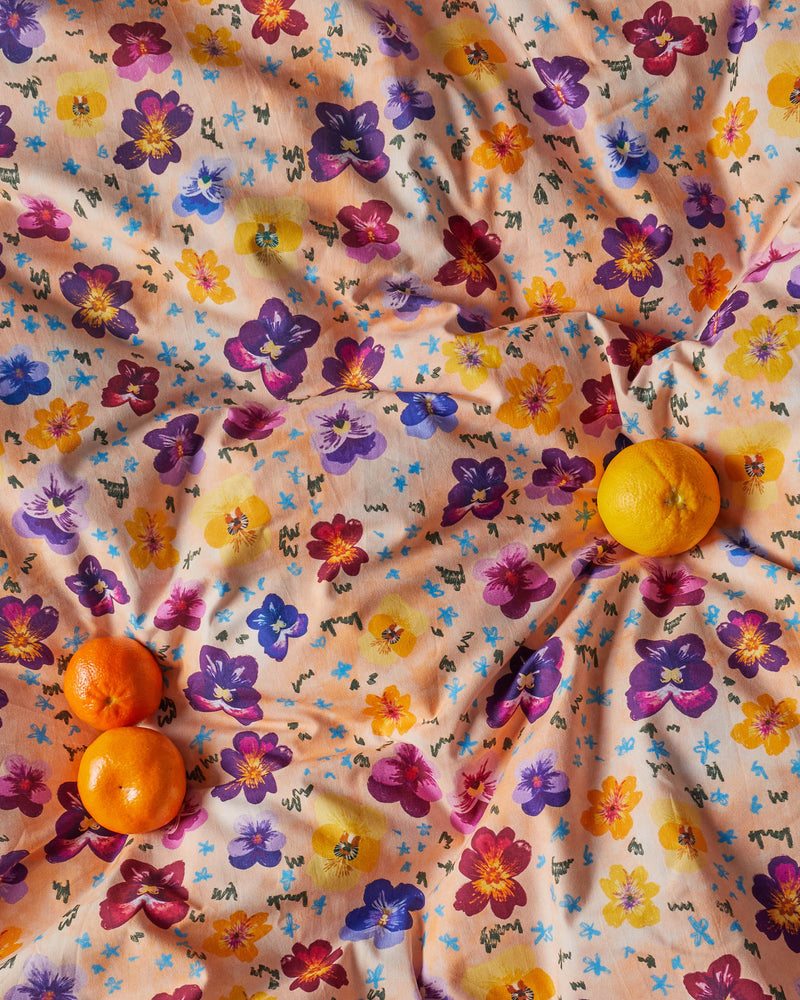 Pansy Organic Cotton Fitted Sheet