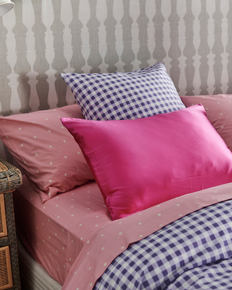 Polkadot Strawberry Organic Cotton Fitted Sheet