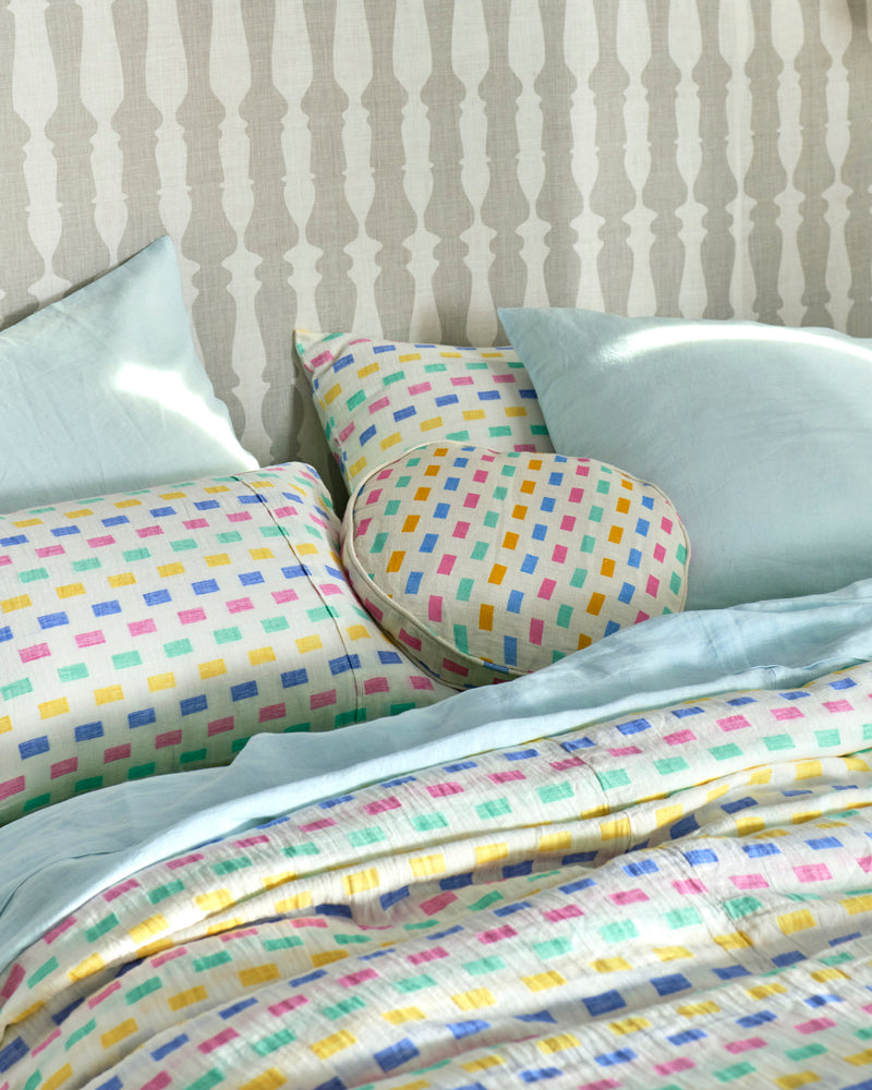 Tic Tak Linen Flat Sheet