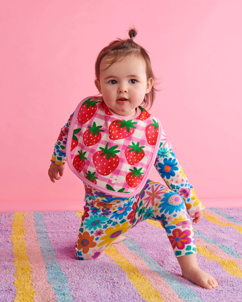 Rainbow Flowers Organic Drop Crotch Pant