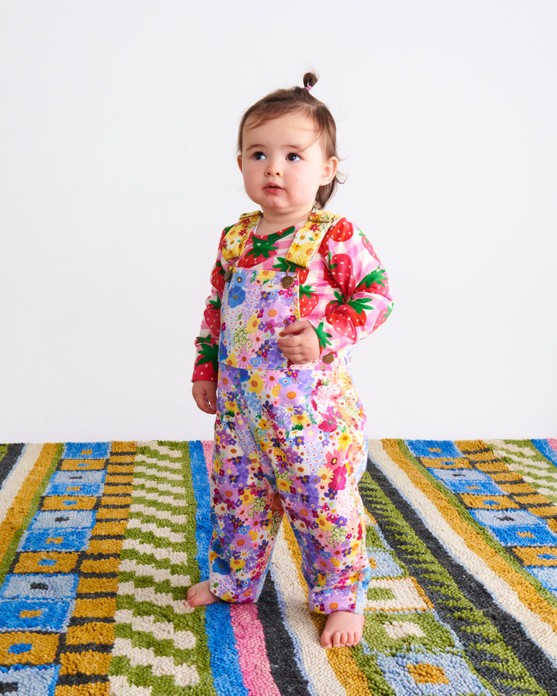 Posie Lane Organic Cotton Quilted Fleece Overalls