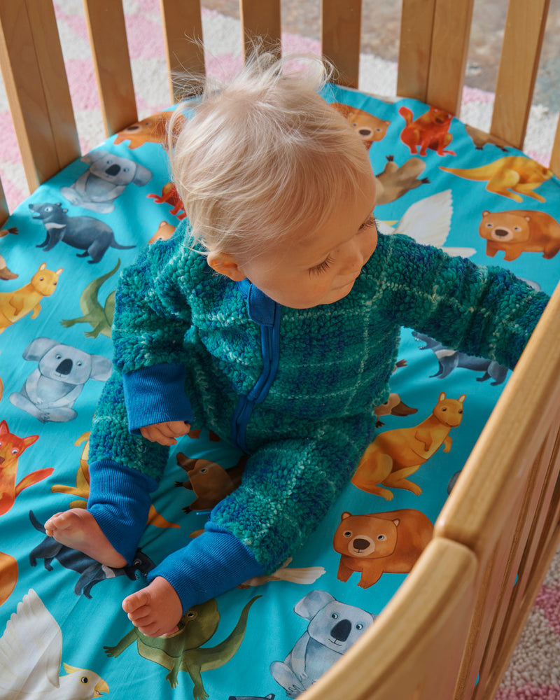 Home Among The Gum Trees Organic Cotton Baby Fitted Sheet