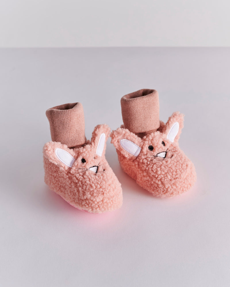 Bunny Pink Baby Booties