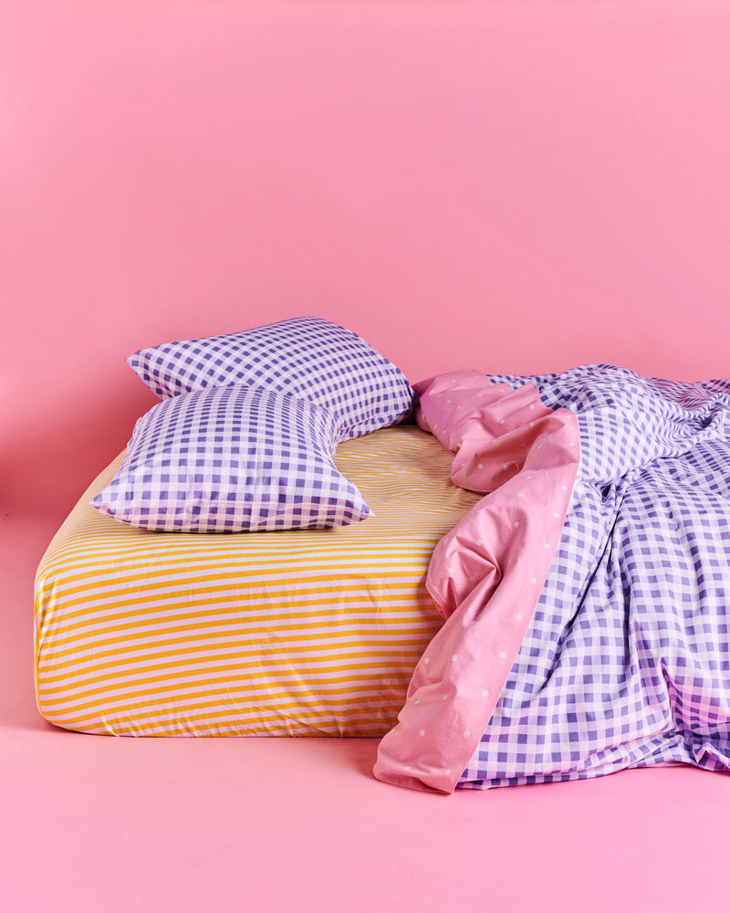 Polkadot Strawberry Organic Cotton Flat Sheet