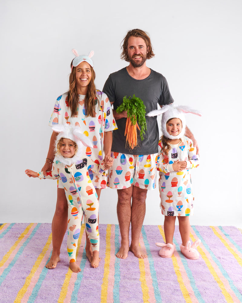 Hippity Hop White Men's Organic Cotton Pyjama Short