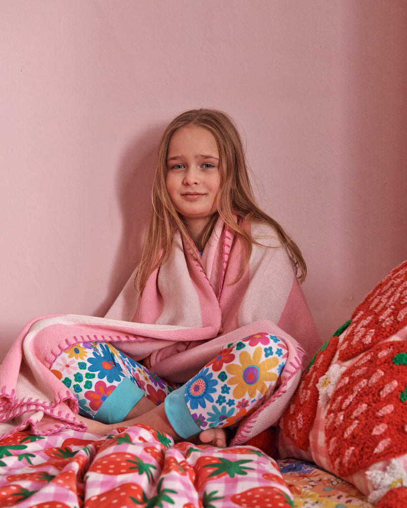 Cotton Candy Cotton Knitted Blanket