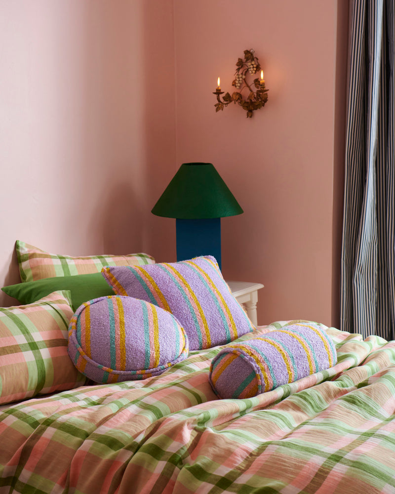 Mirage Stripe Boucle Pea Cushion