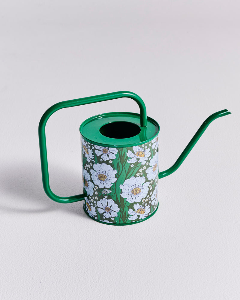 Tumbling Flowers Green Watering Can