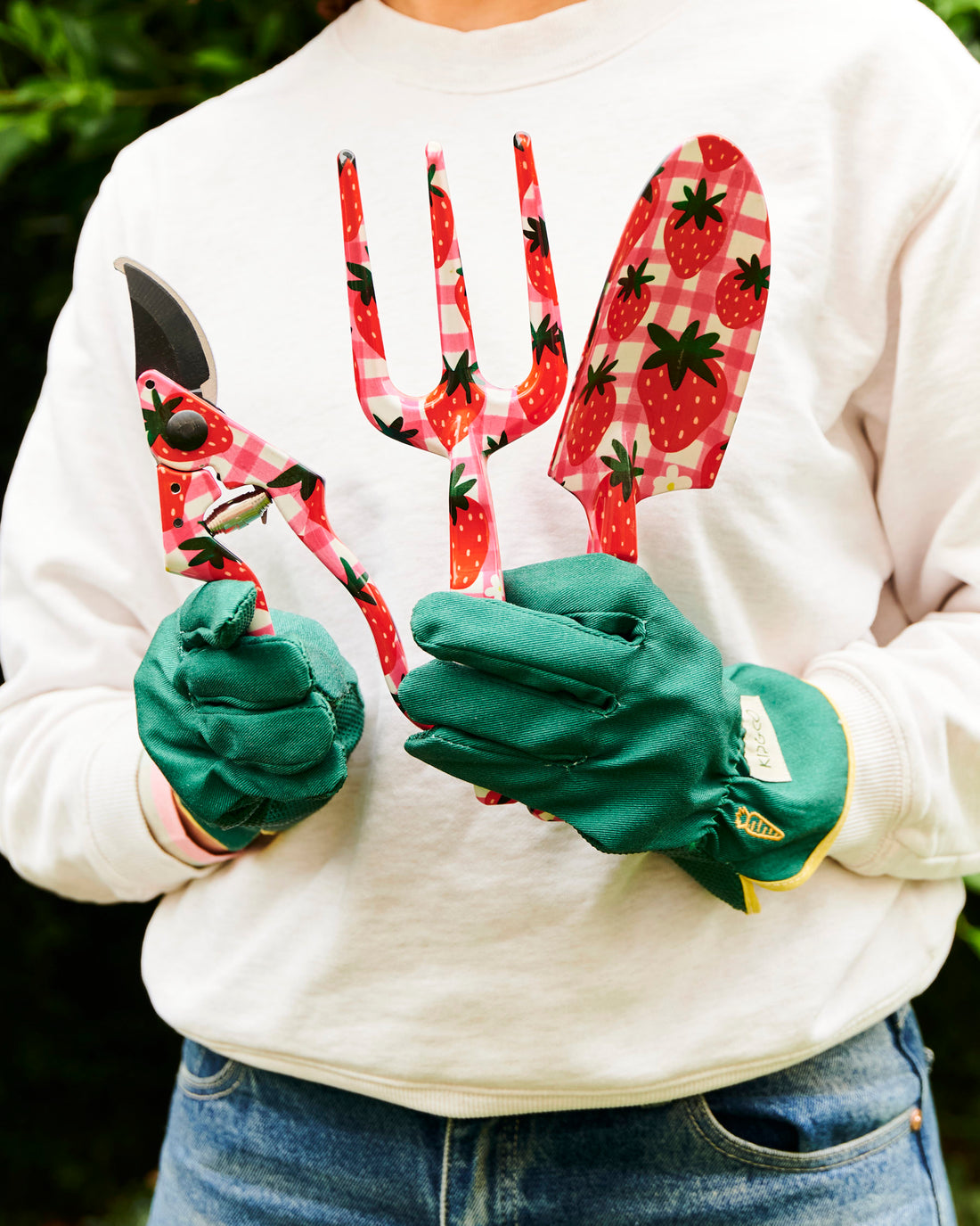 Strawberry Jam Garden Tools and Gloves Set