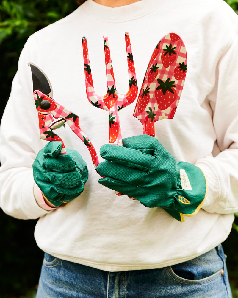 Strawberry Jam Garden Secateurs and Gloves Set