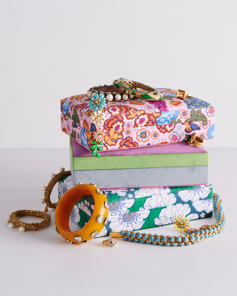 Lyon Velvet Jewellery Box Small