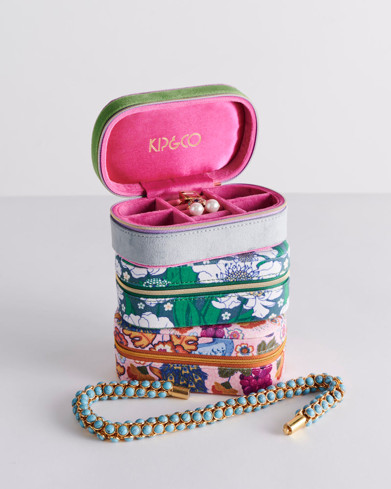Lyon Travel Velvet Jewellery Box