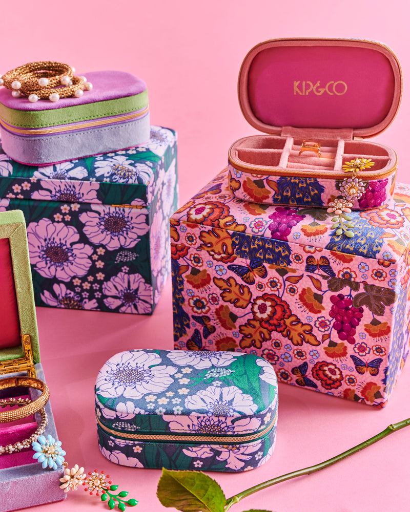 Lyon Travel Velvet Jewellery Box