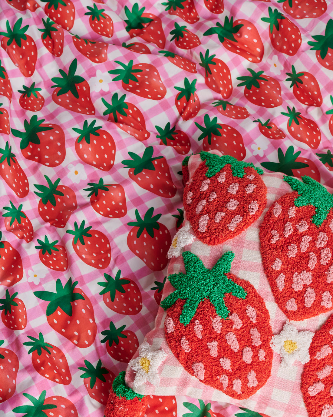 Strawberry Jam Organic Cotton Flat Sheet