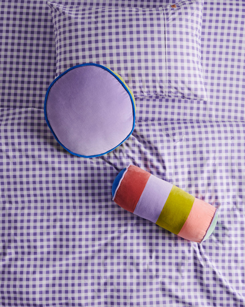 Lilac Gingham Organic Cotton Pillowcases