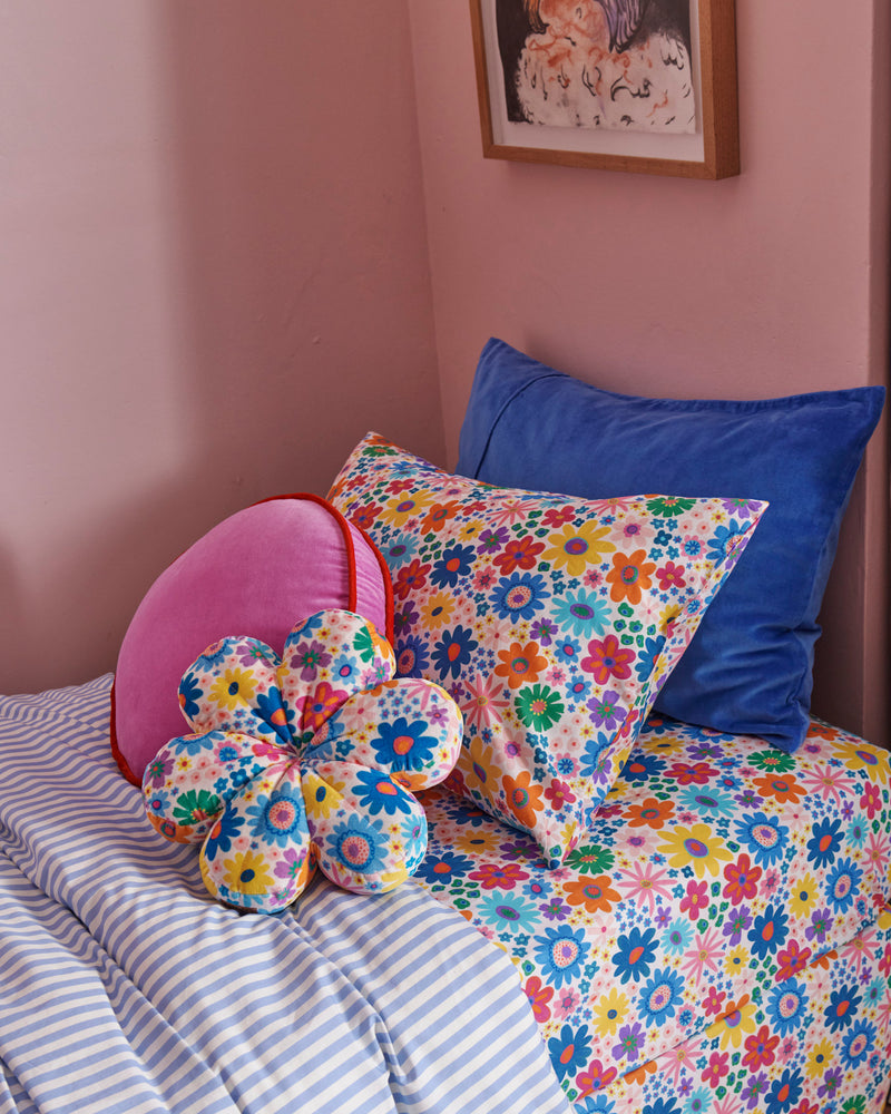 Dolphin Blue Velvet Pillowcase