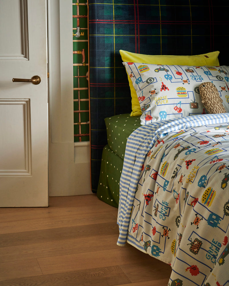 Gamer White Organic Cotton Pillowcase