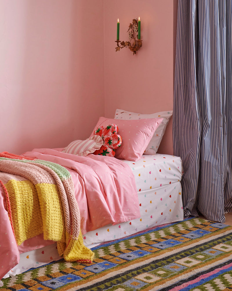 Polkadot Strawberry Organic Cotton Pillowcases
