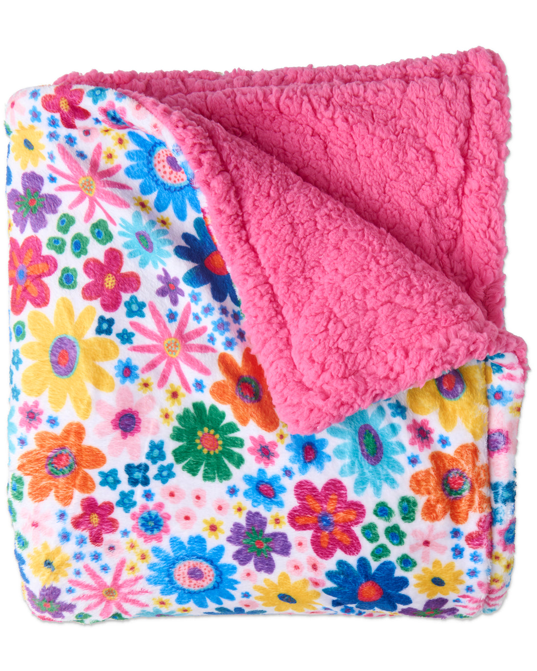 Rainbow Flowers Kids Kuddle Blanket