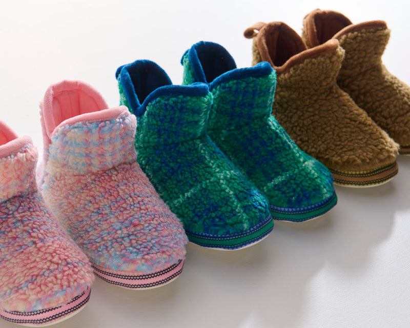 Pastel Dreams Tartan Sherpa Kids Ankle Boot