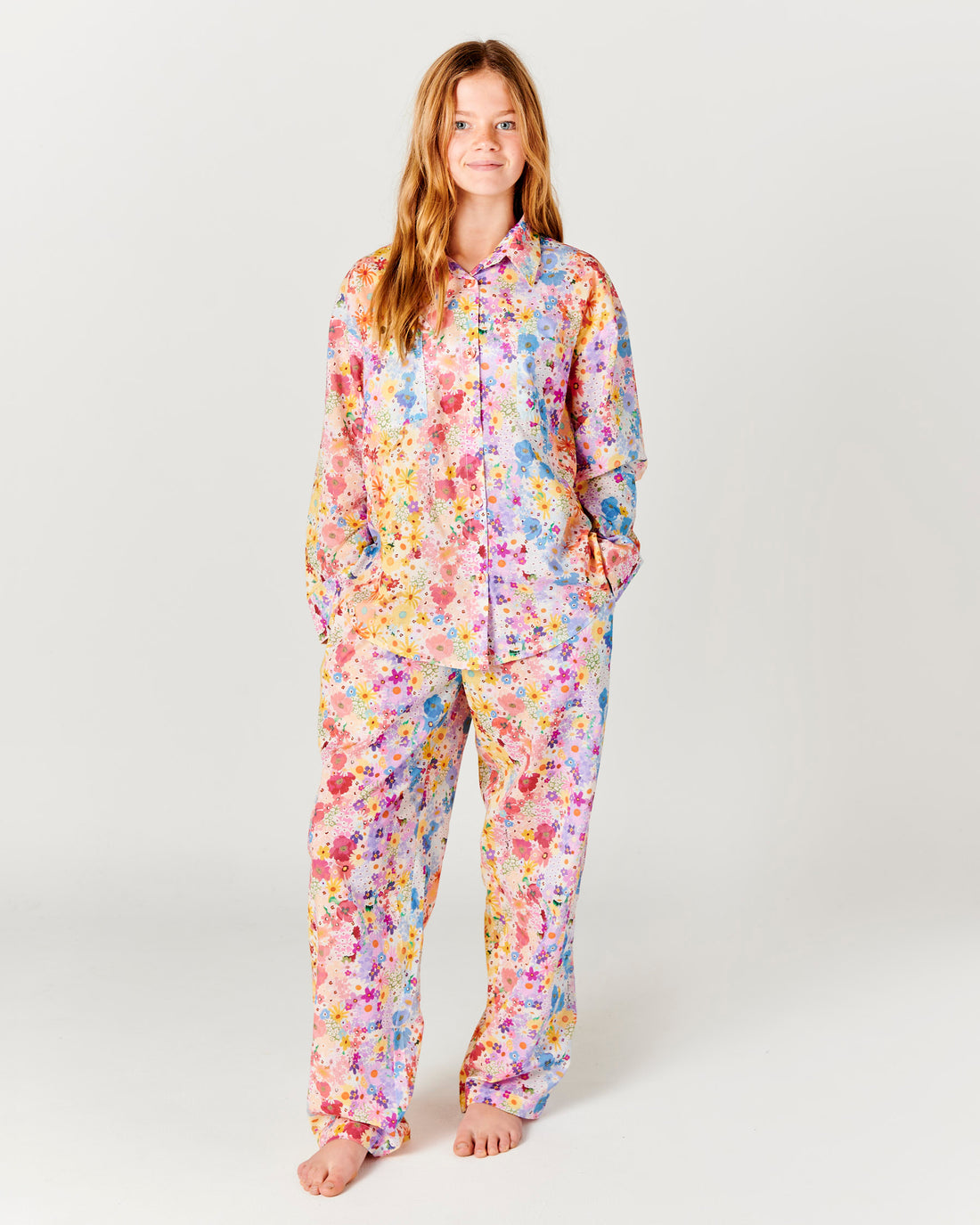 Posie Lane Teen Organic Cotton Long Sleeve Shirt & Pant Pyjama Set